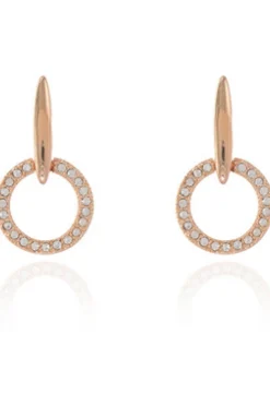Women Cachet London Lara Drop Earrings 18Ct Rose Gold Plated