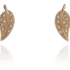 Women Cachet London Leafy Earrings 18Ct Plated