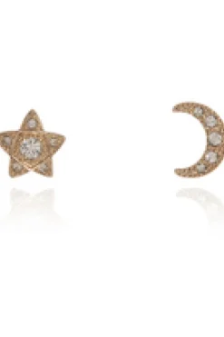 Women Cachet London Luna Star Earrings 18Ct Plated