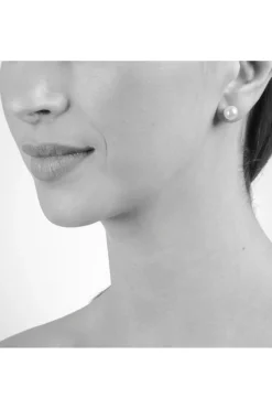 Women Cachet London Mac 8 Earrings Platinum Pearl