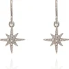 Women Cachet London North Star Earrings Platinum Plated