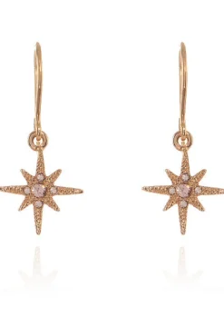 Women Cachet London North Star Earrings 18Ct Rose Gold Plated