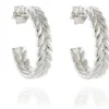 Women Cachet London Oletta 18Mm Hoop Earrings Platinum Plated