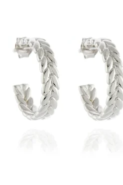Women Cachet London Oletta 18Mm Hoop Earrings Platinum Plated