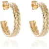 Women Cachet London Oletta 18Mm Hoop Earrings 18Ct Plated