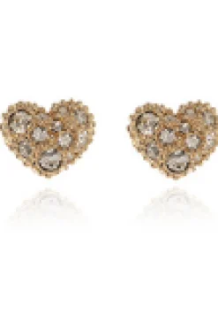 Women Cachet London Pom Pom Heart Earrings 18Ct Plated