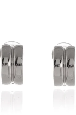 Women Cachet London Suzy Polished Clip-On Earrings Platinum Plated