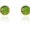 Women Cachet London Thisbe Earrings Peridot Crystal 18Ct Gold