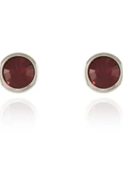 Women Cachet London Thisbe Earrings Siam Crystal Platinum Plated