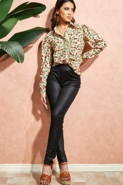 Women City Goddess Floral Print Shirt