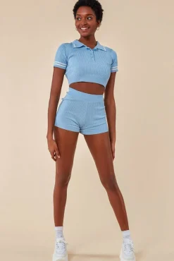 Women Cosmochic Crop Top & Short Loungewear Set