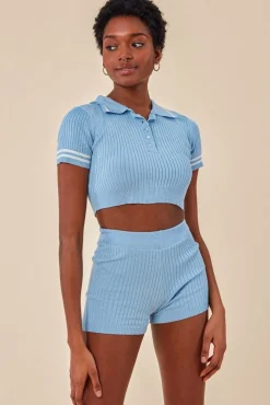 Women Cosmochic Crop Top & Short Loungewear Set