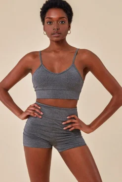 Women Cosmochic Cropped Bralette & Cycle Short Set