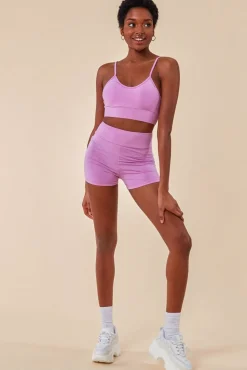Women Cosmochic Cropped Bralette & Cycle Short Set