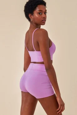 Women Cosmochic Cropped Bralette & Cycle Short Set