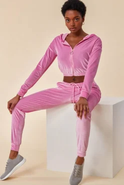 Women Cosmochic Cuffed Ankle Velour Tracksuit