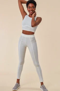 Women Cosmochic High Neck Crop Top With Leggings Set