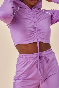 Women Cosmochic Jersey Short Set With Drawstring Top