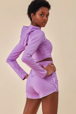 Women Cosmochic Jersey Short Set With Drawstring Top