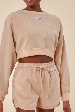 Women Cosmochic Oversized Cropped Jumper & Short Set