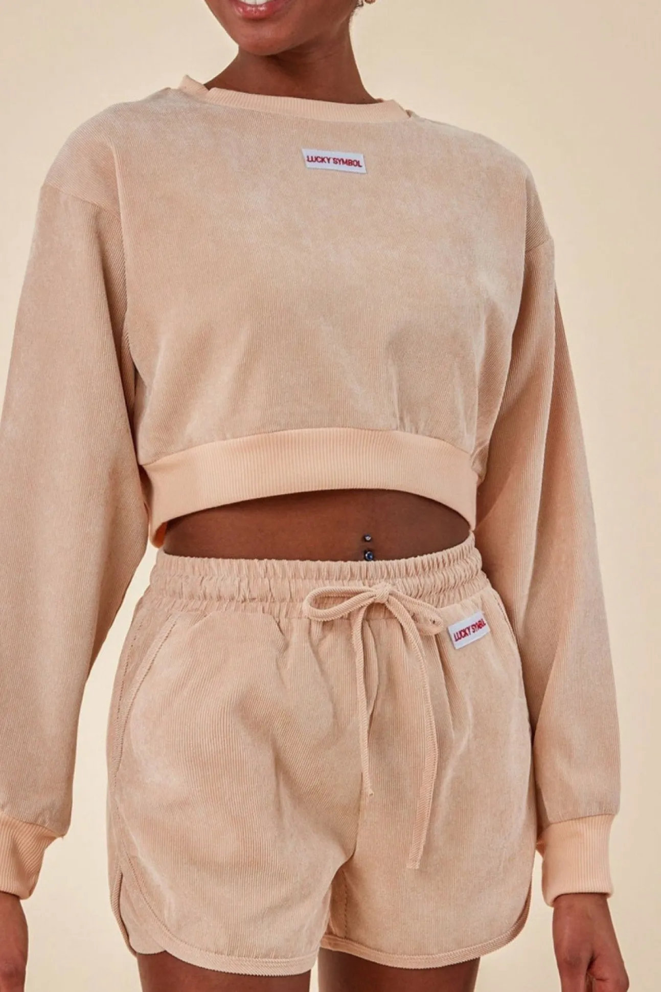 Women Cosmochic Oversized Cropped Jumper & Short Set