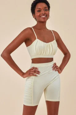 Women Cosmochic Side Detail Bralette & Cycle Short Set