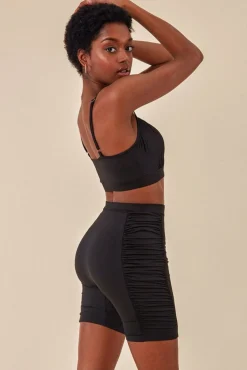 Women Cosmochic Side Detail Bralette & Cycle Short Set