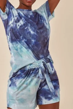 Women Cosmochic Tie-Dye Oversized T-Shirt & Short Set