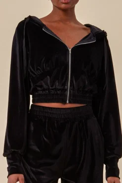 Women Cosmochic Velour Hoodie & Short Set