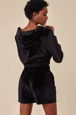 Women Cosmochic Velour Hoodie & Short Set