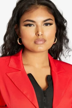 Women De La Creme Fashions Colla Formal Longline Blazer
