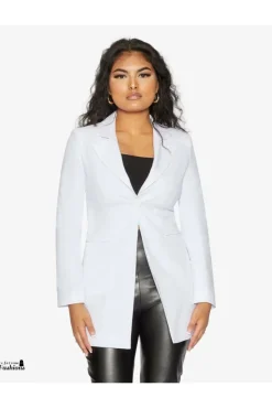 Women De La Creme Fashions Colla Formal Longline Blazer