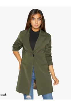 Women De La Creme Fashions Colla Formal Longline Blazer