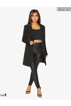 Women De La Creme Fashions Colla Formal Longline Blazer