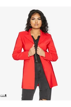 Women De La Creme Fashions Colla Formal Longline Blazer
