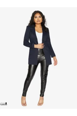 Women De La Creme Fashions Colla Formal Longline Blazer