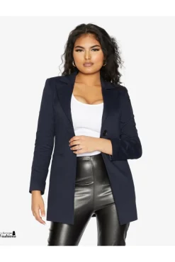 Women De La Creme Fashions Colla Formal Longline Blazer
