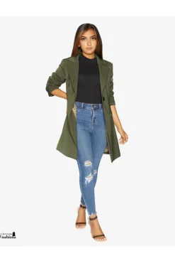 Women De La Creme Fashions Colla Formal Longline Blazer