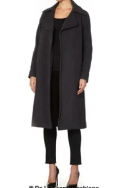 Women De La Creme Fashions Diana Wrap Around Duster Coat