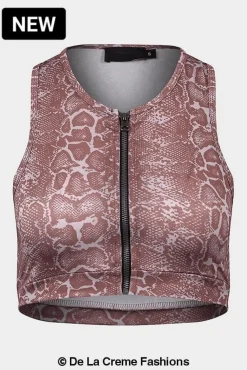 Women De La Creme Fashions Ladies Animal Print Crop Top
