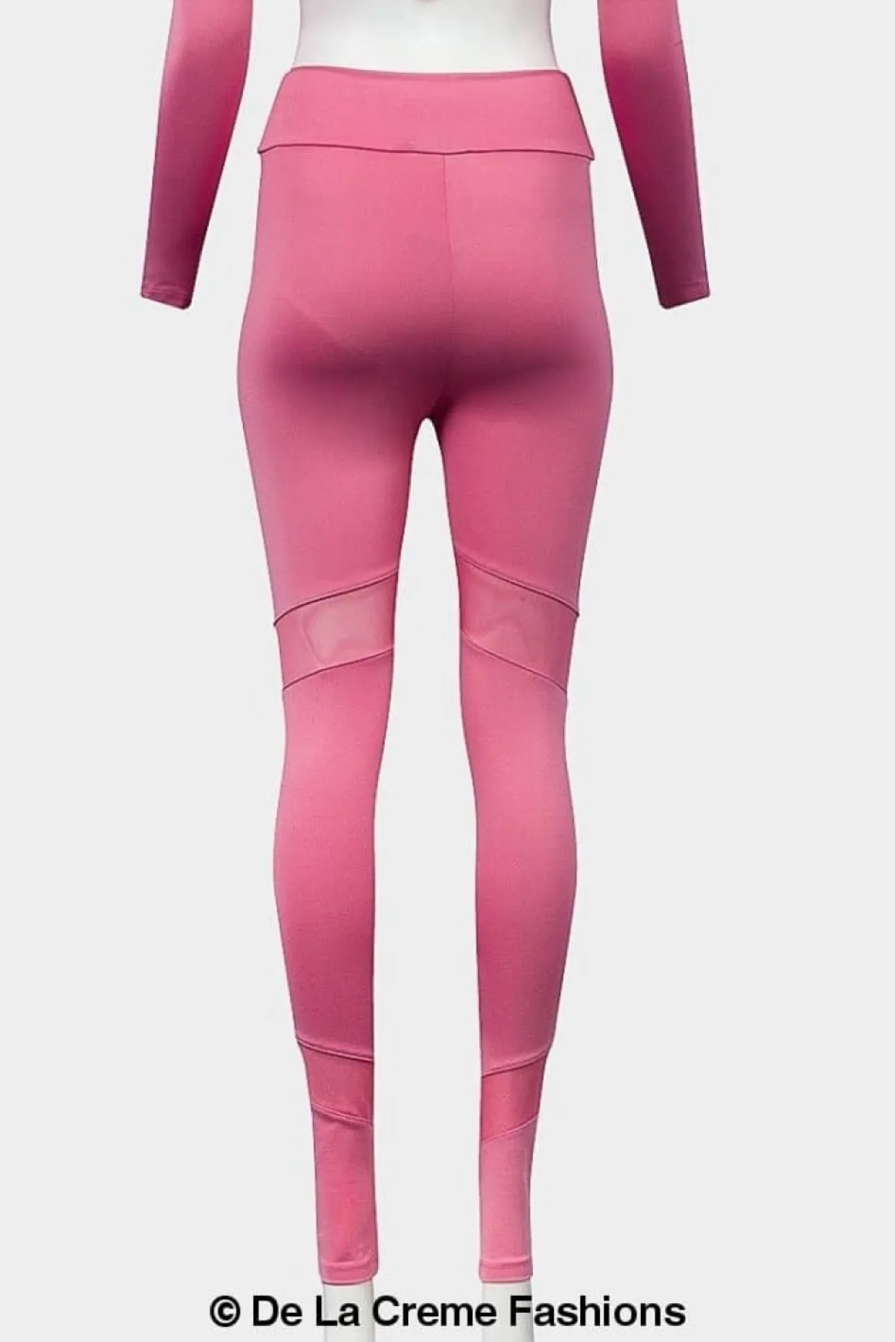 Women De La Creme Fashions Mesh Panel Leggings