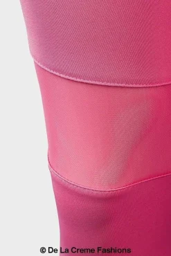 Women De La Creme Fashions Mesh Panel Leggings