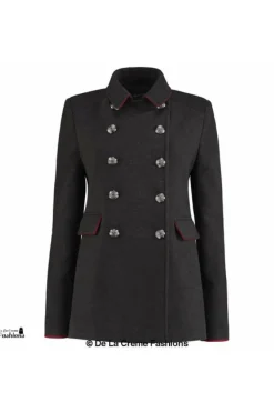 Women De La Creme Fashions Military Style Pea Coat