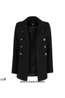 Women De La Creme Fashions Military Style Pea Coat