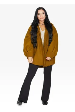Women De La Creme Fashions Oversized Patch Pocket Shacket