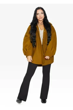 Women De La Creme Fashions Oversized Patch Pocket Shacket