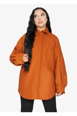 Women De La Creme Fashions Oversized Patch Pocket Shacket