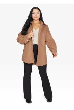 Women De La Creme Fashions Oversized Patch Pocket Shacket