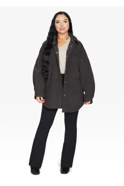 Women De La Creme Fashions Oversized Patch Pocket Shacket
