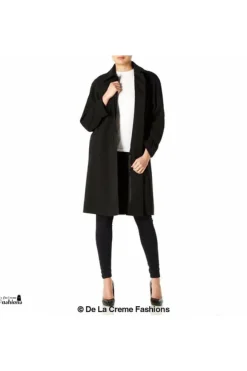 Women De La Creme Fashions Oversized Knee Length Swing Coat